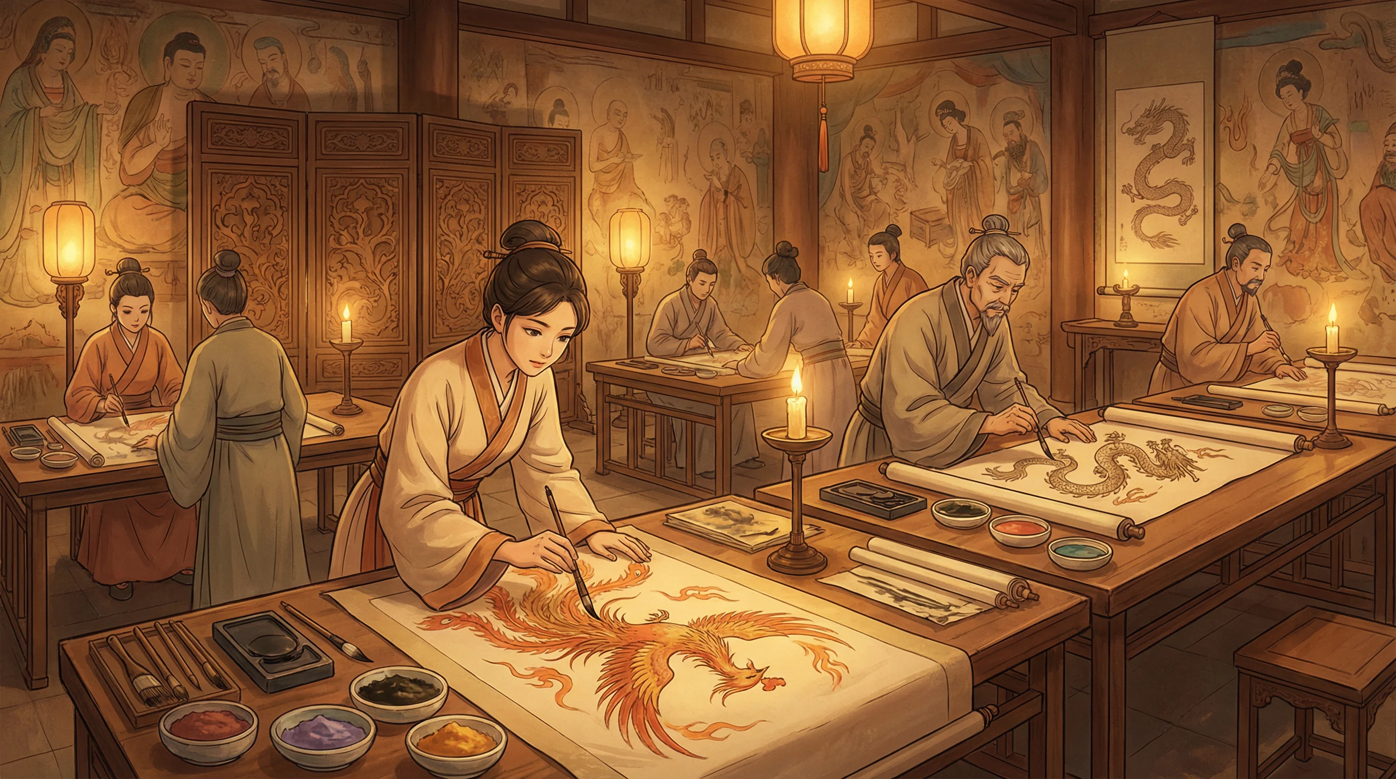 画师入驻 - 明日香里野 国风动漫画师
